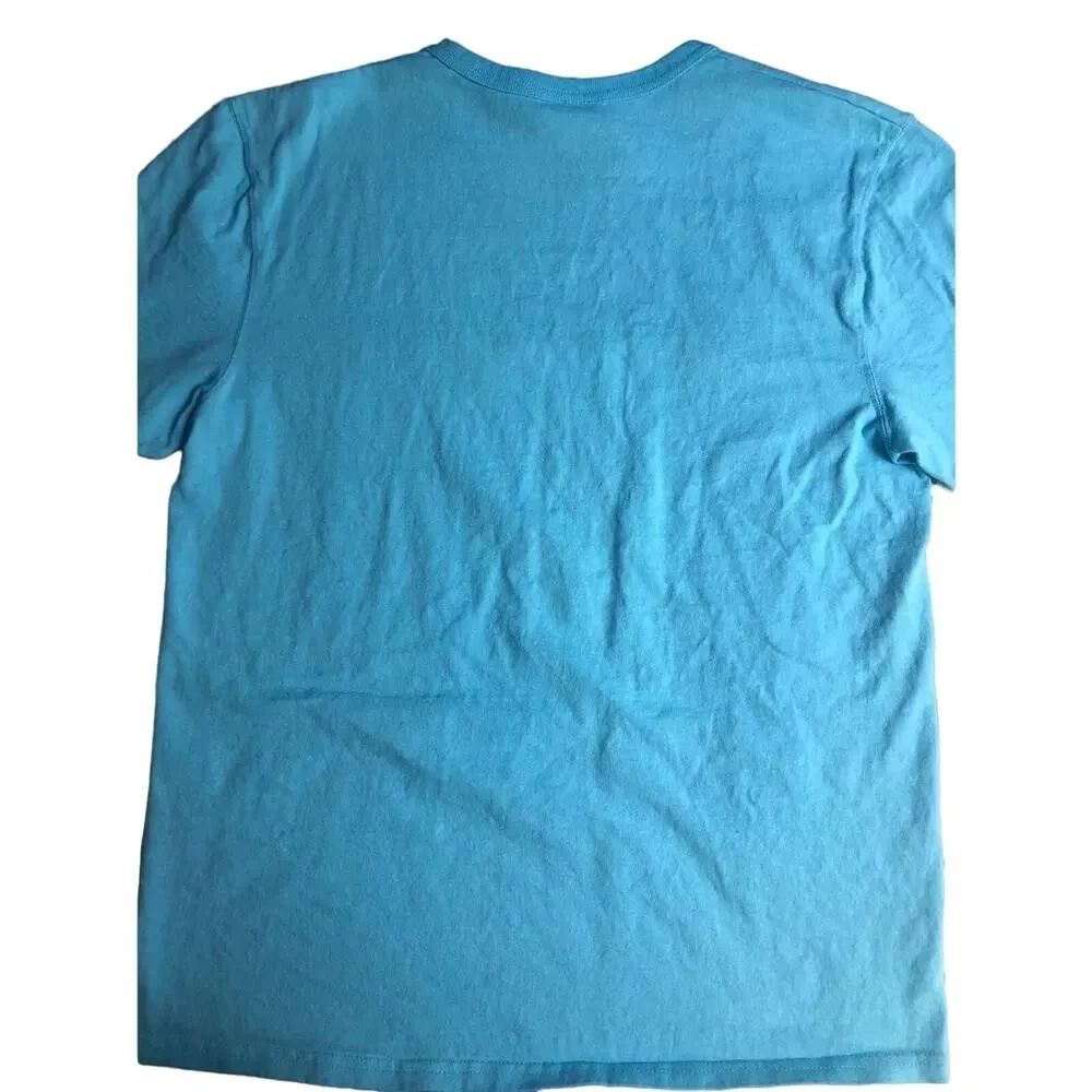 Champion Embroidered Logo Blue TShirt Medium Classic Casual Retro - Picture 2 of 7